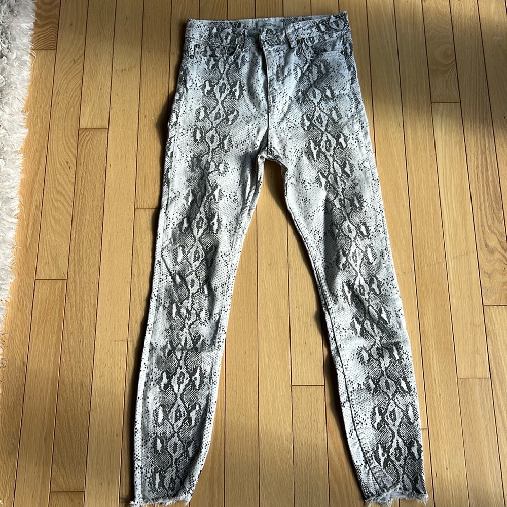 Zara Snakeskin Jeans size 4